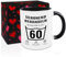 TUZELIYA Personalisierte Tasse mit Spruch Schonend behandeln Das gute Stück ist jetzt 60 - Kaffeetasse, Geschenke zum 60 Geburtstag Mann Frau, 60. Geburtstag Geschenkverpackung