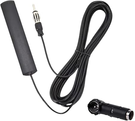 FM Autoadapterkabel mit Scheibenantenne 3 Meter | Mit DIN 41585 Buchse auf ISO Stecker Adapter für Pkw und LKW