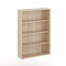 KOMTO Regal 80 cm breit Sonoma Eiche - Bücherregal mit 4 Ebenen und Höhenverstellbare Regale, Standregal, Aufbewahrungsregal | Bookshelf Lumo 80 x 120 x 24 cm (BxHxT)