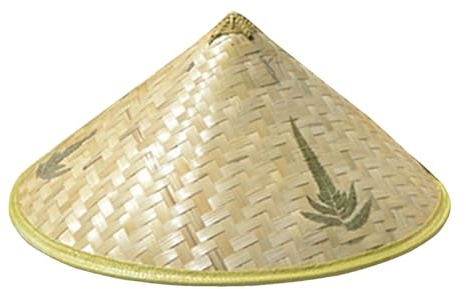 Hut Oriental, Chinesischer Hut, Reisbauer, aus Stroh, Karneval, Kostüm, Halloween Mottoparty Strohhut Bambushut Reisen, Angeln, Gartenarbeit Vietnamesischer