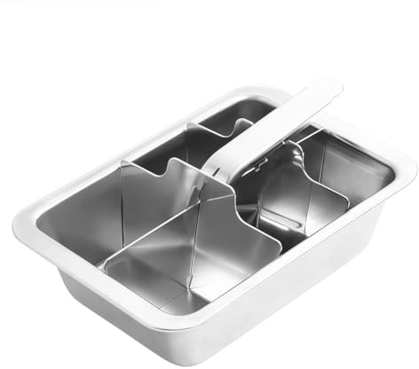 Stainless Steel Large Ice Cube Tray with Removable Lever 6 Slot Designed for Fast Freezing and Easy Ice Release Suitable for Kitchen and Parties