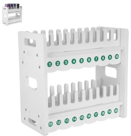 DIYEAH Ständer für mehrere Mobiltelefone – Wasserdichter Handy-Displayständer mit 20 Fächern und Aufklebern 20 – Tisch-Handy-Organizer für den Einsatz auf dem Schreibtisch im