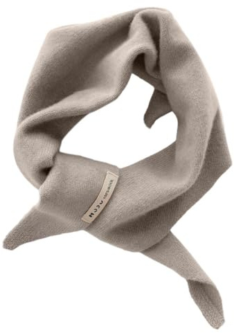 Generisch Woll Dreieckschal Gestrickter Dreieckschal Damen Kopftuch Multifunktionaler Warmer Gestrickter Schal Beige Einheitsgröße