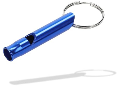 Signalpfeife Echo aus Aluminium mit Schlüsselring - Trillerpfeife Outdoor | Hundepfeife, Notfallpfeife, Wandern, Camping, Fußball, laut, leicht, Sicherheit, kompakt, Schiedsrichter