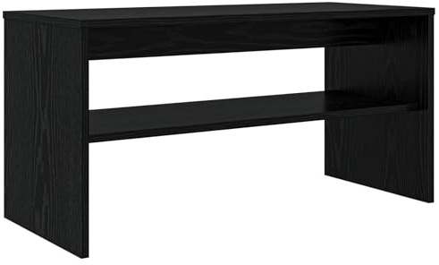 SKTQYQO Meuble TV chêne noir 80 x 35 x 40 cm | Bois contreplaqué, étagères robustes, design moderne, pour le salon