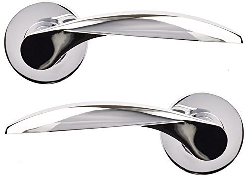 Jigetch JTC2000 Cresta Door Handles, Polished Chrome