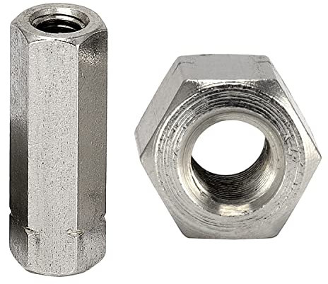 OPIOL QUALITY® Gewindemuffen Sechskant M12x40 aus Edelstahl A2 V2A (2 Stück) Langmuttern Sechskantmuffen Gewindehülsen Abstandshalter Verbindungsmuttern Distanzmuffen Rostfrei