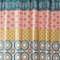 Lush Decor Böhmische Streifen-Fenstervorhänge, buntes Design, 132 x 213 cm, Türkis und Orange