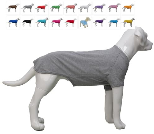 Lovelonglong Hund T-Shirt, 100% Baumwolle, Haustier T-Shirt, Hund-Unterhemd T-Shirts Für Dackel, Corgi Gray D-XL