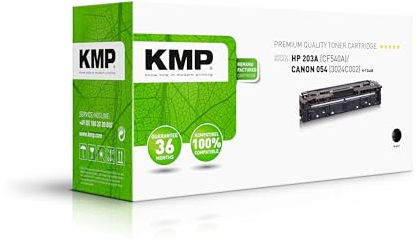 KMP Tonerkartusche passend für HP 203A Black (CF540A), Canon 054 Black (3024C002) - H-T246B - für Canon i-SENSYS LBP-620, LBP-621 Cw, LBP-623 ... etc.