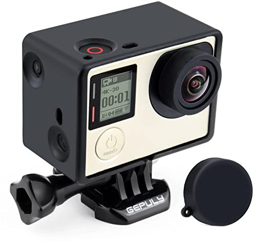 GEPULY BacPac Frame Mount Housing Case for GoPro Hero4, Hero3+, Hero 3 with LCD BacPac and Battery Extension Accessories