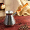 AEVVV Copper Turka Coffee Maker 17 oz - Turkish Cezve Coffee Pot Copper - Vintage Design Engraved Ornament Coffee Ibrik - Mini Saucepan with Spout and Wooden Handle