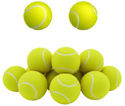 HOT BARGAINS 6 X Tennis Balls Durable Strong Sports Balls Light Green Colour Ideal For Outdoor Sports And Playing Fetch - Pack Of 6