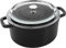 Staub - Cocotte rotonda in ghisa, 4 qt, con coperchio in vetro, colore: Nero