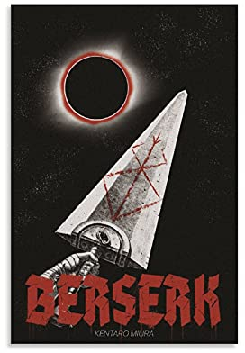 KUCHAO Anime-Poster Berserk für Jungs, Leinwand-Kunst-Poster und Wandkunstdruck, modernes Familienschlafzimmer, 40 x 60 cm