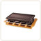 LITTLE BALANCE 8501 Premium Bambus 8, Raclette Grill 8 Personen, Antihaftbeschichtung, 1200 W, echter Bambus