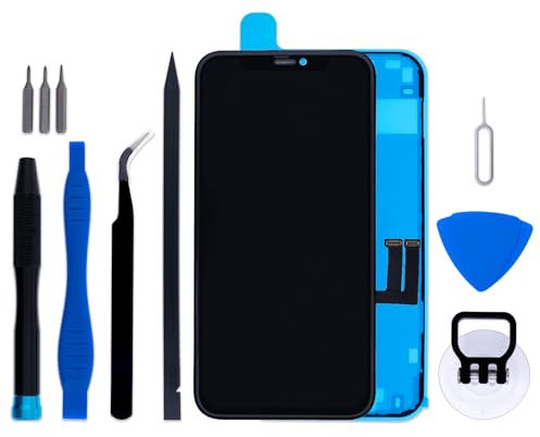 THL für Display für iPhone 11 LCD Bildschirm 6.1 mit Reparatursatz, 3D Touch Digitizer Montage Glas Touchscreen Ersatz, Kompatibel mit Modell A2111, A2223, A2221.