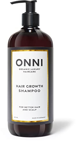 ONNI Shampoo | Organic Hair Growth Shampoo | 500 ml XXL Pumpspender | Ohne Silikone, Sulfate, Parabene - Haarpflege für mehr Haarwuchs, gegen juckende Kopfhaut, keine Tierversuche, MADE IN GERMANY