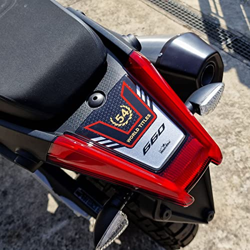 Resin Bike Aufkleber für Motorrad Kompatibel mit Aprilia Tuareg 660 2022 Acid Gold und Martian Red. Heckschutz vor Stößen und Kratzern. 3D-Harzklebstoff - Stickers - Made in Italy