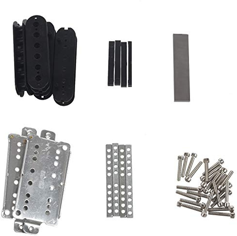 Orton Ein Set Humbucker Pickup-Kits für Gitarre, die Zubehör herstellt/Grundplatte aus Kupfer/Distanzstück/Spule/Gegenbügel/Magnetleiste Lnico V