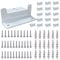 NuaSol - NuaFix Lot de 16 équerres Z pour montage de panneaux solaires photovoltaïques - Matériau : acier inoxydable et aluminium - Épaisseur : 2 mm