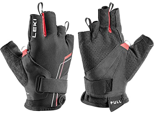 LEKI Nordic Breeze Shark Short Handschuhe, Black-red-White, EU 11