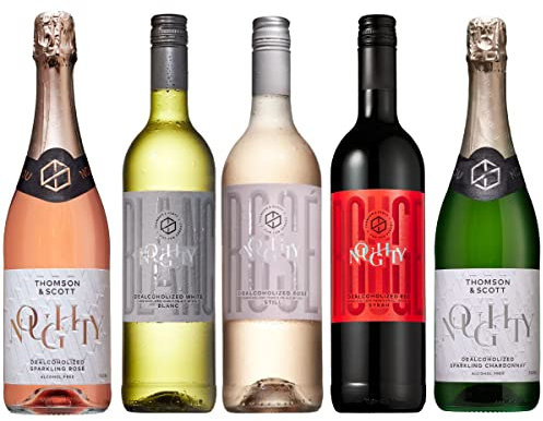 Thomson & Scott Ultimate Noughty Alcohol Free Wine Mixed Case | 0.0%-0.5% ABV | 5 x 750ml