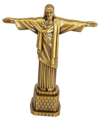 COHEALI Dekoration Der Jesus-Statue Christus Der Erlöser Statue Sohn Gottes Skulptur Jesusfiguren Miniaturen Andenken Von Jesus Statue Von Jesus Figur Brasilien-Rio-Statue Metall Geschenk