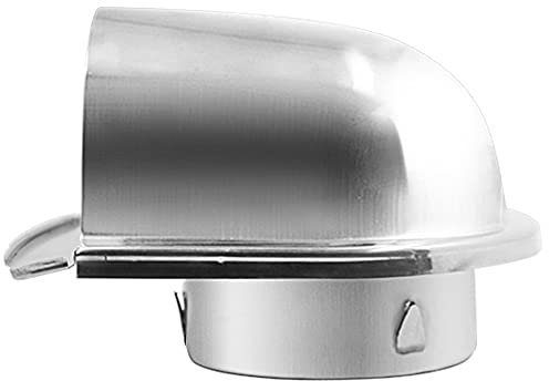 Hopbucan 4Inch 100mm Waterproof Stainless Steel Vent Vent Hood Anti- Exhaust Extractor for Wall Air Outlet Cover,D