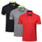 HUAKANG 3 Pack Mens Polo Shirts Short Sleeve Breathable Quick Dry Golf Top Running Sports Tee Top Gym Workout Polo T Shirts 0506-Black Grey Red-XL