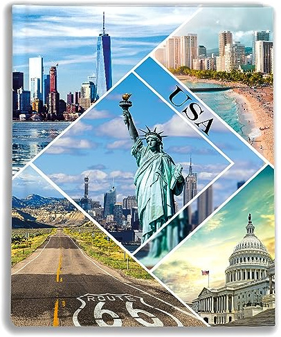 Urlaubsfotoalbum 10x15: USA, Fototasche für Fotos, Taschen-Fotohalter für lose Blätter, Urlaub USA, Handgemachte Fotoalbum