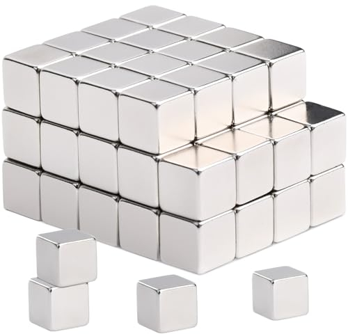 MIN CI 60 Stück Magnete Stark, 8x8x8mm Neodym Magnete, Magnete für Magnettafel, Magnete Klein, Mini Magnete, Kühlschrankmagnete, Whiteboards Magnet für Haushalt und Büro