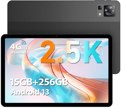 DOOGEE T30 Pro Tablette 11 Pouces, Ecran 2.5K Helio G99 Octa-Core 15GB RAM+256GB ROM /2TB TF, 8580mAh/33W, 20MP Dual SIM 4G LTE +5G WiFi Tablette Android, Widevine L1/TÜV Certificat