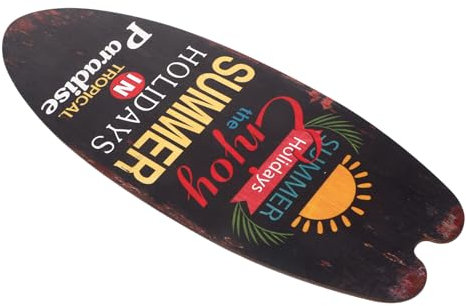 Cabilock Surfbrett Wanddekoration Aus Holz Tropisches Strand-thema Schild Für Wohnraum Garten Und Büro Kreative Wandkunst Farbenfrohe Deko Für Strandliebhaber