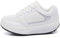IF Zapatillas de deporte basculantes correr deportivas gimnasia zapatillas cómodas para caminar balancín fitness bienestar adelgazante cómodas para mujer, 07 Blanco Ajuste estrecho, 38 EU Stretta