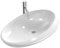 EMKE Oval Waschbecken Aufsatzwaschbecken 70 x 43 x 18 cm, Klein Waschbecken Gäste WC, Handwaschbecken Bad Keramikwaschbecken Waschschalen Waschtisch Weiß