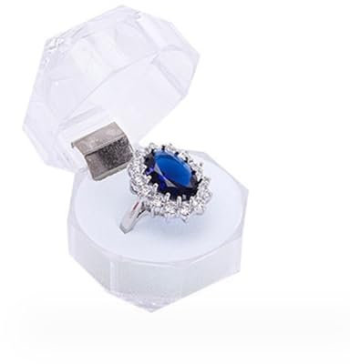 Bayli Ringetui für Verlobungsringe - [Innenfarbe-Weiß] - Ringbox für Ringe, Ringschachtel für Verlobungsring, Schmuckschachtel Hochzeit, Valentinstag Geschenkbox, Schmuckkästchen, Trauringetui