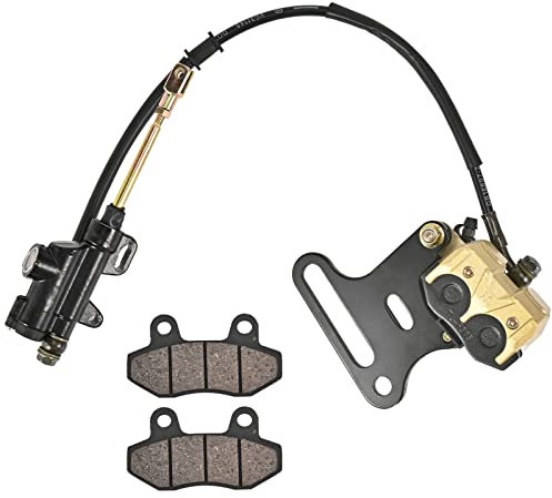 Trkimal Hintere Bremse Hauptzylinder & Bremssattel Ersatz für Dirt Pit Bike Baja SSR Apollo Taotao Roketa Sunl SSR 50cc 70cc 90cc 110ccc 125cc 200cc Fit 15mm Radwelle (B Hinterer Hauptzylinder)