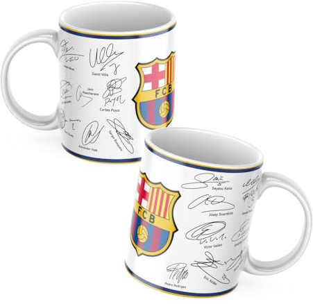 Taza de Ceramica Firmas del Barcelona para apasionados del Fútbol