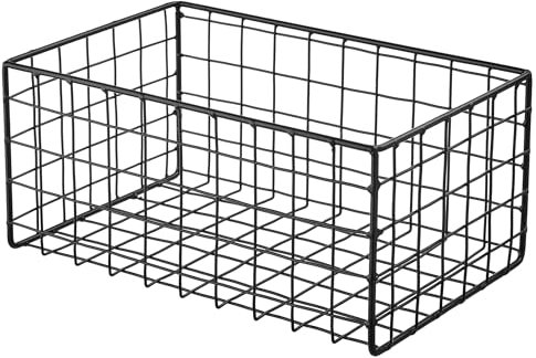 BUTLERS Aufbewahrungskorb Eisen L26 x B17 x H12cm -Deposit - Korb Metall | Aufbewahrung im Kleiderschrank und Regal | Deko & Organizer für Badezimmer, Wohnzimmer, Büro| Behälter für Küche