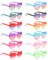 dogmoon Party Glasses, 12 PCS Heart Shaped Festival Glasses, Party Glasses, Funky Glasses, Hippie Rimless Glasses, Retro Party Glasses for Men Women Hippie Fancy Dress Accessory(12 Colors)