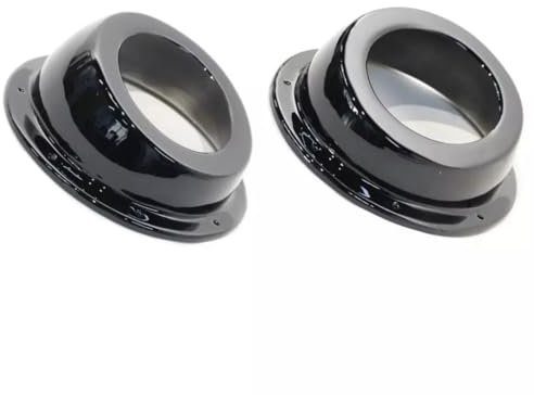 NEESPOC 6.5 Angled Speaker Enclosures Boxes Pods Surface Mount, Universal Painted Gloss Black, Smaller Custom Mount Door Kick Panel Rear Deck (2PCS Hole Cut)