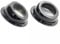 NEESPOC 6.5 Angled Speaker Enclosures Boxes Pods Surface Mount, Universal Painted Gloss Black, Smaller Custom Mount Door Kick Panel Rear Deck (2PCS Hole Cut)