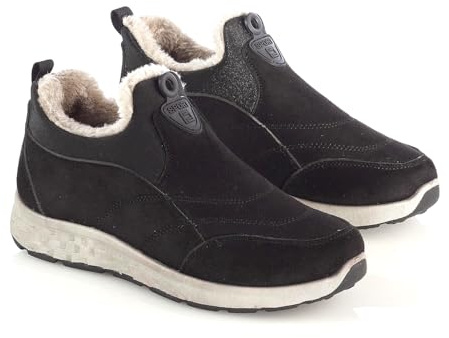 Coopers of Stortford Womens Fleece-Lined Trainers | Black, Burgundy, Grey | UK 4-8