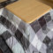 Heiztisch, quadratisch, Tatami-Tisch im japanischen Stil, Karomuster, Wintertisch für zu Hause, quadratischer Futon-Tisch, Tee-/Couchtisch (Farbe: Grau, Größe: 120 x 80 cm)