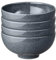Denby - Dark Grey Speckle Set of 4 Rice Bowls - 480ml Capacity - Dishwasher & Microwave Safe Crockery - Soft Textured Glaze Effect - Ceramic Stoneware Bowls - Chip & Crack Resistant - L13xW13xH6.5