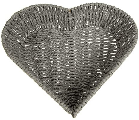 Amosfun 3 Pièces Panier coeur en corde de papier petits paniers pour plateau de panier kitchen storage basket panier rangement cuisine corbeille de fruits secs créative corbeille à