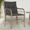 Iiaky Gartenstühle mit Kissen GartenstüHle Gartensessel Outdoor Garten StüHle Terassenstuhl 2 STK. Hellgrau Poly Rattan - 365158