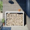 LAPOOH Brennholzregal Weiß 100x40x80 cm Stahl, Kaminholzregal Aussen, Holzstapelhilfe, Carport, Sichtschutz Garten, Kaminholzregale - 850976