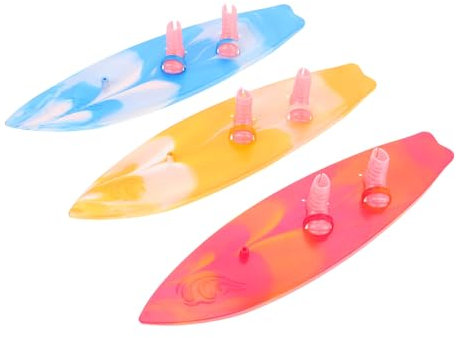TOYANDONA 3 Stück Kleiner Surfbrett Modell Mit Puppenstiefeln Bunte Kunststoff Deko Für Puppen Vielseitige Strand Und Poolparty Dekoration